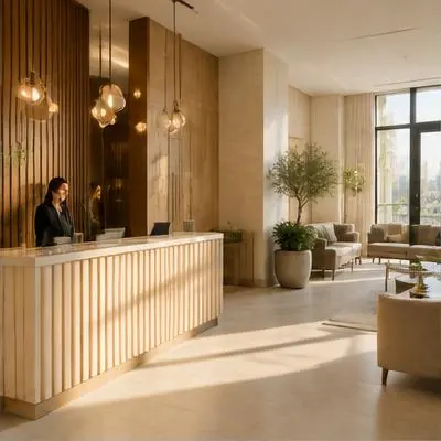 City hotel lobby